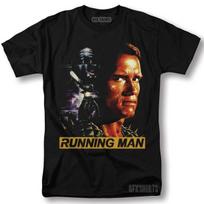 The Running Man Shirt Movie Arnold Schwarzenegger Vintage Graphic Design T-Shirt Unisex T-Shirt L black