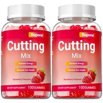 Buporai Cutting Mix Gummies 100 Count - Berberine HCl, Yerba Mate, Chromium & Ginger, Metabolism & Digestive Support 100*2