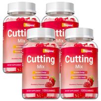 Buporai Cutting Mix Gummies 100 Count - Berberine HCl, Yerba Mate, Chromium & Ginger, Metabolism & Digestive Support 100*4