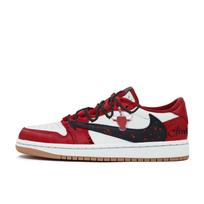 Travis Scott x Jordan Air Jordan 1 Chicago Black Atvirkštinis Kabliukas Patogūs DZ4137-700(Komanda-) 36 black