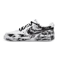 Nike Court Vision 1 žemi riedlenčių batai Unisex Juodi Balti DH2987-101(Komanda656-) 44