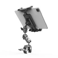 Viskas viename planšetinio kompiuterio laikiklis - 360° reguliuojamas spaustukas iPad iPhone 4.7 -12.9 , Universalus bėgimo takeliui, dviračiui, vežimėliui gray
