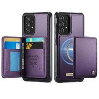 Wallet Case for Samsung Galaxy A13 A14 A15 A16 A17 A52 A53 A54 A55 A35 A56 Magnetic Card Holder RFID 2-in-1 Detachable Cover For Galaxy A52 violetinė