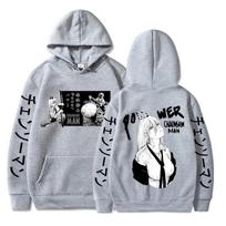 Chainsaw Man Harajuku Anime Cute Print Unisex Hoodie - Comfortable Sportswear Top 2XL white