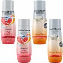 Set of 4 Sodastream 2X Concentrates (Grapefruit+Orange-Mango)