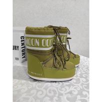 Winter fashion moon boots thickened thermal sleeve cotton boots waterproof and non-slip straps bread boots 36 gray
