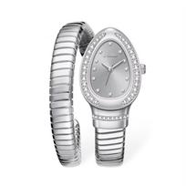 Classic Scottie 9835 Luxury Ladies Serpentine Watches Pearl Dial Snake Shape Design Quartz Modern Fashion Charm Pointer Display gray
