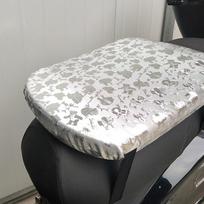 Waterproof Heat Insulation Motorcycle Seat Pad Sponge Shock-Absorbing Seat Cushion Soft Air Pad Universal E-bicycle Seat 5cm thickness-silver