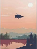 Retro avataras Paskutinis Airbender plakatas, drobės tapyba Japonijos animacinis animacinis filmas Minimalistinis sienų menas, skirtas gyvenamojo kambario namų dekoravimui 40x50cm No Frame