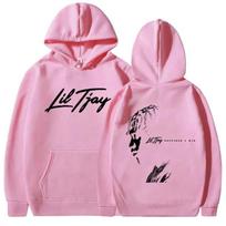 Raperis Lil Tjay Destined 2 Win Muzikinis albumas Spausdinti megztiniai su gobtuvu Moteriški džemperiai su gobtuvu y2k Drabužiai Ruduo Žiema Unisex Džemperis su gobtuvu Unisex M pink