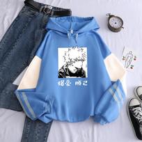 Anime Mano Herojus Akademija Katsuki Bakugo Spausdintas Gobtuvu Vyriškas Moteriškas Lopininis Džemperis Didelio Dydžio Gatvės Drabužiai Harajuku Vyriškas Džemperis XXXL