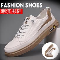 Fashion Spring Autumn Soft Leather Man Board Shoes Designer New Hand-stitched Lightweight Male Thick Soles Men's Casual Leather Shoes 41