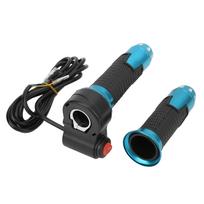 1 Pair 12V‑99V Throttle Grips Universal Twist Throttle Accelerator Grip Handlebar with Button for Electric Bike Scooters