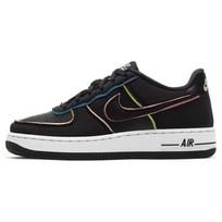 Nike Air Force 1 Low Black Pink Barely Volt GS Sneakers CD7406-001 36 black