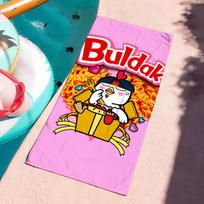 K-Kwaii Cartoon B-Buldak R-Ramen-S Towel Quick Dry Soft Yoga Swimming Fitness Mountain Climbing Large Beach Towels STJ50x100CM red