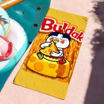 K-Kwaii Cartoon B-Buldak R-Ramen-S Towel Quick Dry Soft Yoga Swimming Fitness Mountain Climbing Large Beach Towels STJ150x260CM