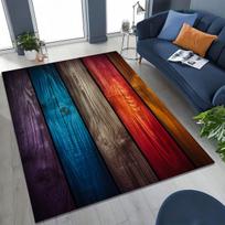 Vaivorykštės Retro Medinė Lenta Juoda Ruda Medžio Rašto Kilimas Kilimas Miegamajam Svetainei Sofai Namams Durų Kilimėlis Dekoras, Neslystantis Grindų Kilimėlis 40x60cm( 15x23in ) gray