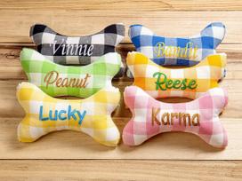 2022 Top Selling Custom Bulk Eco Friendly Best Sales Pet Soft Chew Interactive Squeaky Dog Plush Bone Shape Bone Dog Toy (as the picture,Custom) white