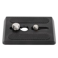 Tripod Quick Release Plate SLR Camera Tripod Head Plate Adapter 1/4in 3/8in Thread for Sachtler FSB 6T FSB 8T DV2 DV 8 DV 10sb DV10 black