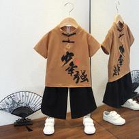 Berniukų Hanbok Vasaros Plonas Kostiumas Kūdikio Tang Kostiumas Vasaros Kostiumas Vaikų Senovinė Medvilnė ir Linas Kiniškas Stilius Jaunojo Meistro Kostiumas Song Dinastijos Sistema 110 brown