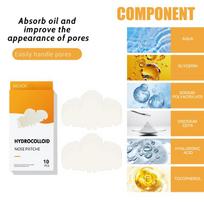 Hydrocolloid Deep Cleansing Nose Patch for Blackhead Removal Purifying Pore Strips For Daily Face Care 10pcs one size orange