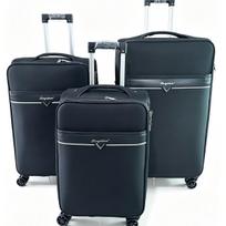 Oxford Cloth Universal Wheeled Trolley Suitcase with Lock, Large Capacity for Business Travel 20-inch tamsiai violetine spalva