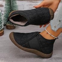 Women's Winter High Top Flat Sole Cotton Boots Soft Sole Non Slip Light Plush Warm Slip-On Snow Boots Elderly Cotton Boots 41