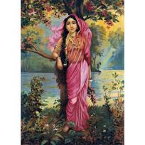 Kali Trampling Shiva By Raja Ravi Varma Canvas Painting Hindu Goddes Poster Prints Vintage Wall Art Picture for Home Room 30X40CM No Framed balta