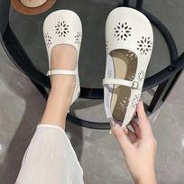 Women's Hollow Soft Sole Ballet Mary Jane Flats Comfortable Spring Autumn Barefoot Loafers 43