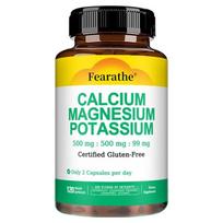 Calcium Magnesium Potassium Complex Capsules Daily Mineral Supplement Nutritional Balance Non-GMO Formula 1 pcs 120 Servings