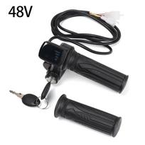 Long Cable Twist Accelerator Scooter Handle E-Bike Throttle Grip With Keys LCD Display Electric Bicycle Handlebar Throttles 2 48V