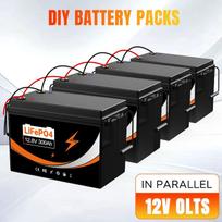 ES vietinis sandėlis 12,8V 300Ah ličio baterija 200A BMS LiFePO4 elementas ne tinklo energijos saugojimui 300AH 12.8V