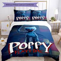 3pcs Huggy Wuggy Bedding Set Duvet Cover Closure Includes 1 Duvet Cover & 2 Pillowcases, Soft and Comfortable for All Seasons. 135cmx200cm white