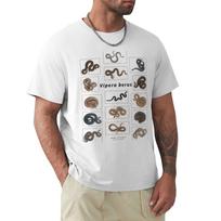 European Adder (Vipera Berus) TShirt Basic Plain Short Sleeve Crew Neck Tee 3XL white