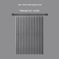 Dvipusis magnetinis sulankstomas dušo užuolaida: Be gręžimo, Nematoma, Vandeniui atspari, Pelėsiui atspari vonios kambario pertvara. Wall width 150-170 (curtain width 200, height 200)