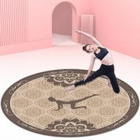 Neslystanti apvali fitneso kilimėlis: Triukšmą mažinantis, smūgius sugeriantis šokinėjimo, aerobikos ir jogos kilimėlis. 100 cm Diameter (Upgraded Silicone Base)