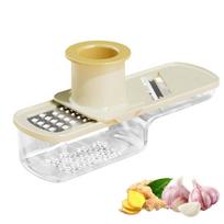 Dedicated Storage Box Garlic Grinder Kitchen Tool Mini Slicer Food-grade Plastic White beige