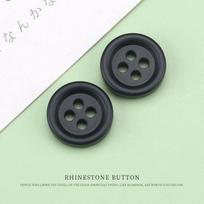 5pcs Color Round Edge Four Eyes Resin Buttons Buttons Shirt Accessories Women'S Shirts Versatile Clothes Decorative Buttons Small Buttons 11.5mm Navy Blue