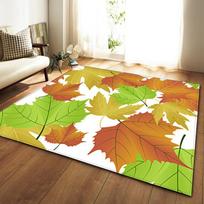 Autumn Leaves Carpets Home Decor Living Room Area Rug Flannel Big Leaf Bedroom Rug for Boys Floor Mat Soft Kitchen Rug Doormat 40x60cm beige
