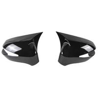 For Honda Civic 8th 2005-2011 Pair Car Rearview Side Mirror Cover Wing Cap Sticker Door Rear View Case Trim Accessories Decor With Light Black black