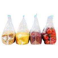Slide Lock Thickened Food Grade Zipper Bags for Freezer & Refrigerator white