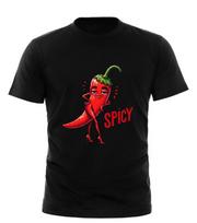 Juokingas aštrus čili pipiro animacinis marškinėlis – Maisto humoro personažo grafinis marškinėlis Unisex marškinėlis L black