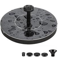 1W Solar Fountain Pump Lift 35-50CM Floating Solar Powered Water Fountain Pump for Bird Bath Garden Pond Pool Fish Tank Outdoor black
