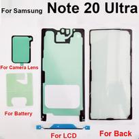 For Samsung Galaxy Note 20 Ultra SM-N985 SM-N986 4G 5G Back Battery Cover Camera Lens Front LCD Rear Frame Adhesive Sticker Full Set Adhesive white