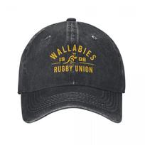 He Wallabies Logo Rugby RISE Baseball Cap Trucker Hat Ball Cap Sports Cap Hip Hop Unisex Caps Womens gray