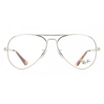 Ray Ban Unisex Aviator Max Eyeglasses 2501 Rx3925v Silver/58-16-145 white