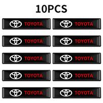 10Pcs 3D Car Styling Epoxy Emblem Badge Stickers Auto Goods Accessories For Toyota Corolla Camry Yaris Hilux Prius Avensis Auris QV7 black