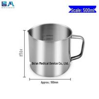 304 Stainless Steel Milk Frothing and Measuring Pitcher with Scale gray