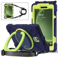 For Samsung Galaxy Tab Active 5 Activ3 SM-T570 SM-T575 X300 SM-X306B Case Kids Safe Shockproof Soft Silicon + Hard cover Tab Active 3 2020 mėlyna