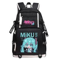 Backpack Cartoon Anime Pupil Schoolbag Student Large Capacity Backpack Easy To Match for Leisure New Semester Gift black
